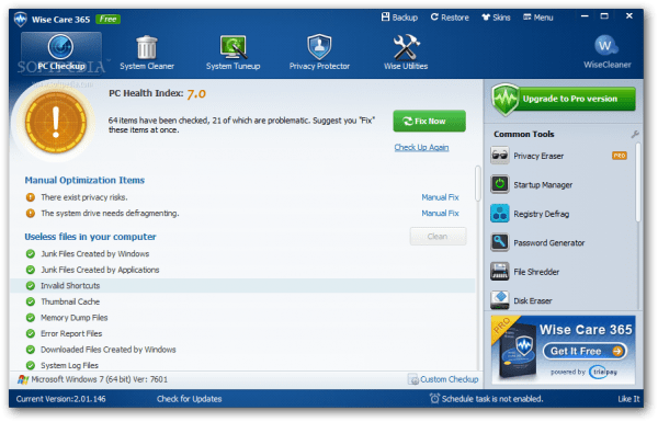 Wise Care 365 Pro 6.3.6.614 Crack With Keygen Free Download